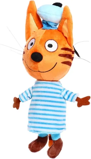 KideCats Russian Cat Stuffed Animal Korzhik - Cartoon Tri Kota Russian Talking Soft Stuffed Plush Cat