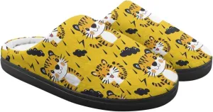 Kids Fluffy Slippers for Winter, Warm Closed Toe Home Slippers, Soft Cozy Scuff Slippers for Boys Girls