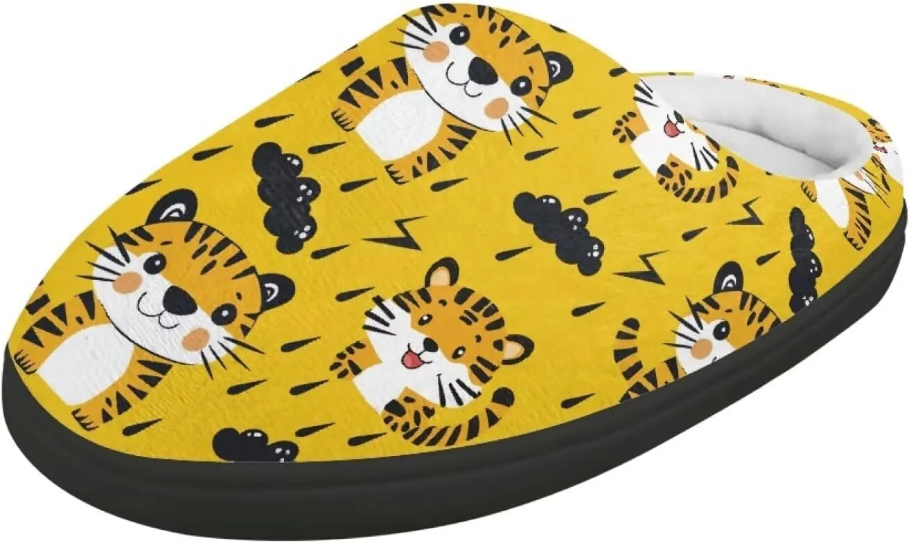 Kids Fluffy Slippers for Winter, Warm Closed Toe Home Slippers, Soft Cozy Scuff Slippers for Boys Girls