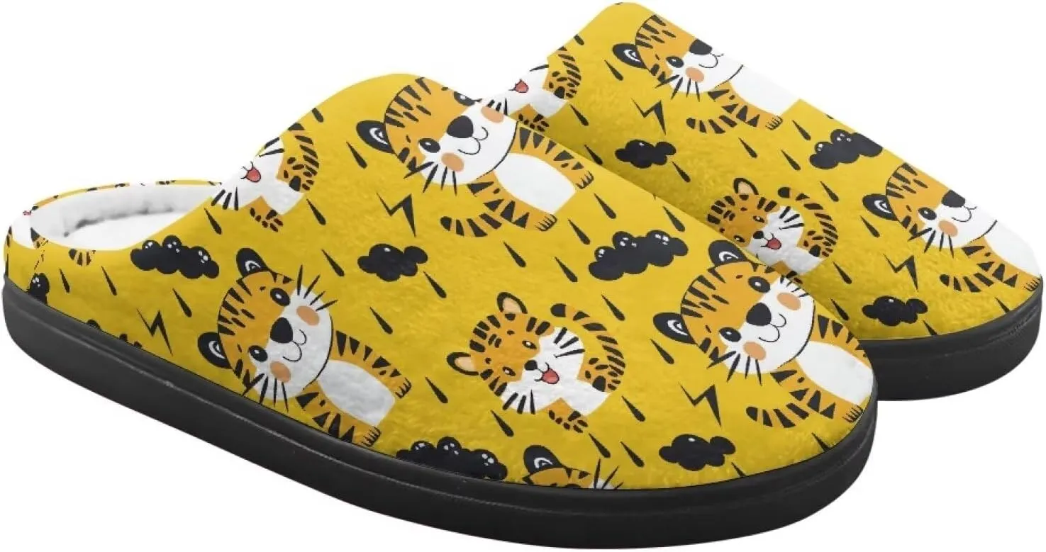 Kids Fluffy Slippers for Winter, Warm Closed Toe Home Slippers, Soft Cozy Scuff Slippers for Boys Girls