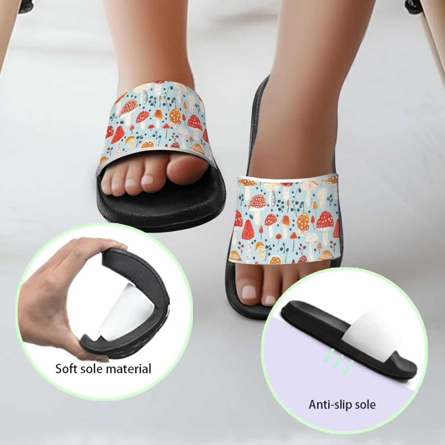 Kids Slides Toddler Boys Girls Shower Slippers Boys Girls Flip Flops Beach Pool Home Sandals