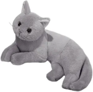 Kisangel Plush Cat 1pc Plush Cat Stuffed Animal Cats That Look Real Plush Stuffed Toy Cat for Babies Boys& Girls (Grey) Stuffed Cat Plush