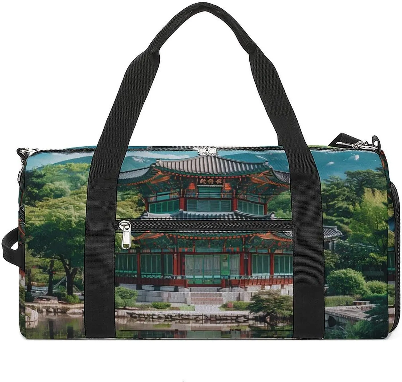 Korean Architecture Palace of Koreas Gym Bag for Men Women Lightweight Duffel Bag Sports Workout Bag for Travel Yoga