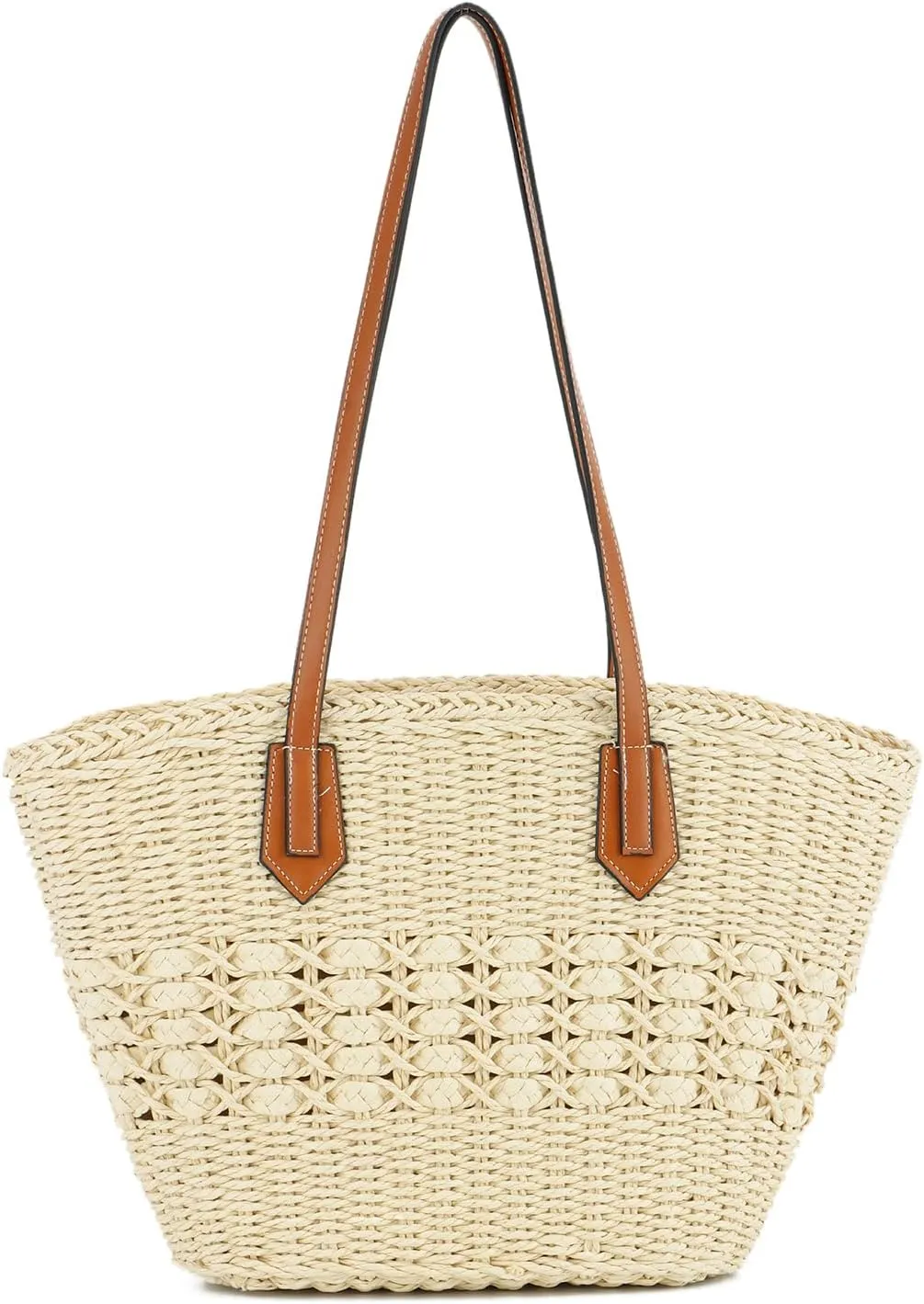 KUANG! Women's Straw Hobo Bag Large Handwoven Rattan Bag Woven Straw Purse Summer Beach Tote Bag