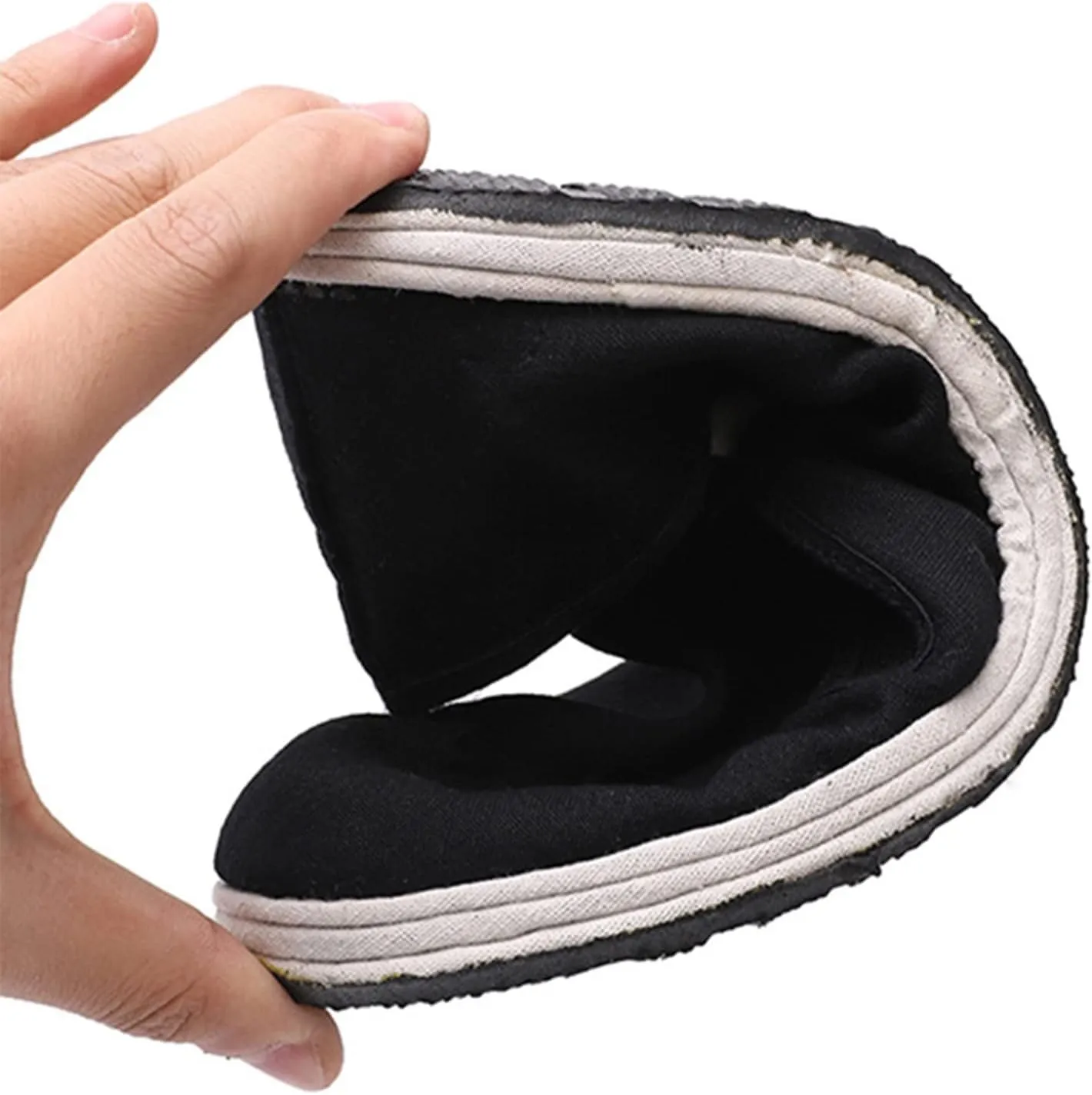 Kung Fu Shoes, Mens Chinese Traditional Slip-On Breathable Martial Arts Old Peking Canvas Shoes, Fashion Qigong Trainerss Martial Arts Rubber Sole, Non-Slip Wear-Resistant Strong Grip