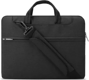 Lacdo 13 Inch Laptop Shoulder Bag Sleeve Case for 13 inch MacBook Pro 2012-2015/13 inch MacBook Air A1466 A1369 2010-2017 / Lenovo HP Dell Acer ASUS Chromebook 13, 13.8 inch Surface Laptop 7, Black