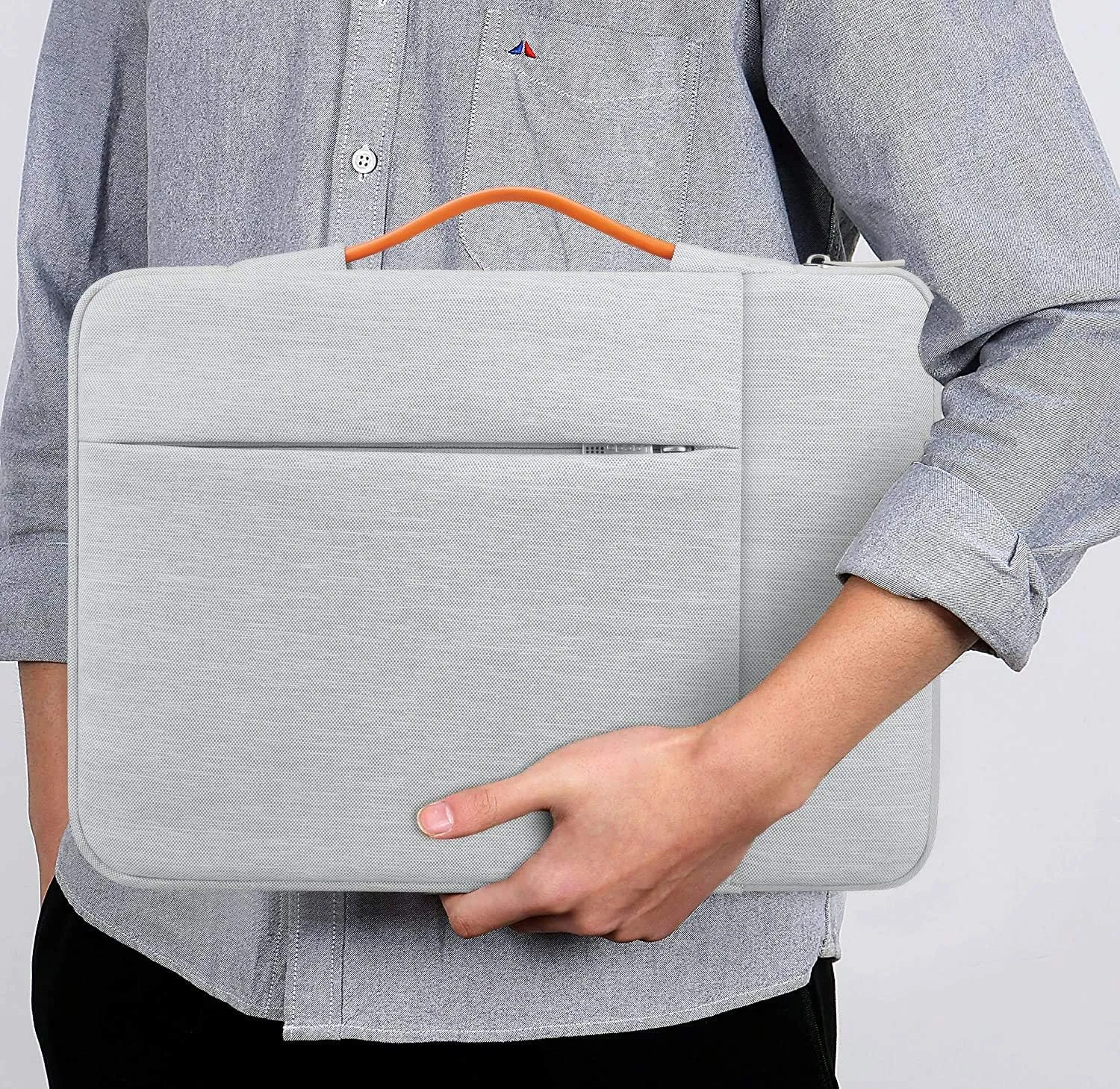 Lacdo 360° Protective Laptop Sleeve Case for 13 inch New MacBook Air M4 A3240 2025, M3 A3113, M2 A2681, M1 A2337 | 13" MacBook Pro M2/M1 A2338 A2251 | 13" iPad Air M3 / iPad Pro M4 Computer Bag, Gray