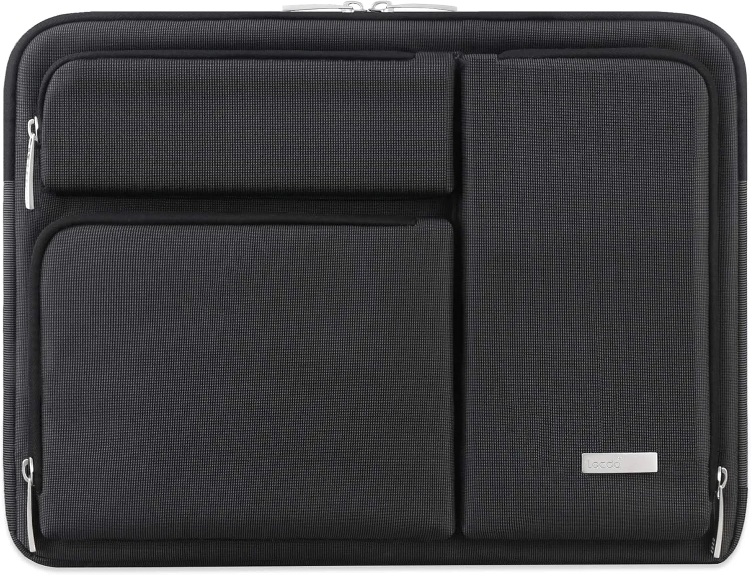 Lacdo 360° Protective Laptop Sleeve Case for 15.6 Inch Acer Aspire 5, E 15, Predator Helios 300, Flagship/ASUS VivoBook 15 / Dell Inspiron 15 / Lenovo Ideapad 330 / Pavilion 15, Computer Bag, Black