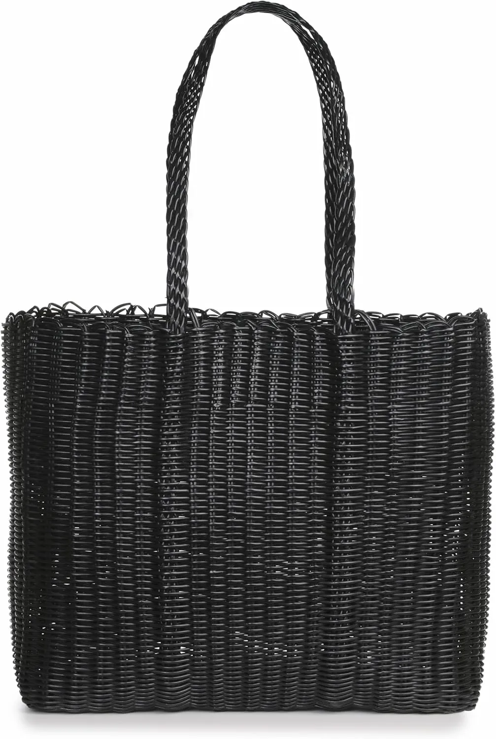 Laguna Beach Textile Co Mammoth Black Beach Bag - Oversized, Waterproof, Woven, Recycled, Picnic, Beach & Outdoor Carryall Tote