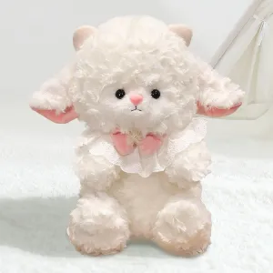 Lamb Stuffed Animal Plush Lamb Plush Toy Cute Little Sheep Stuffed Animal Soft Gift for Kids Boys and Girls Birthday Home Decor 9"