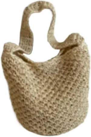 Large capacity Bag Simple and Casual Straw Handbag: Enjoy a Carefree Life Ladies shoulder Bag(Wit)