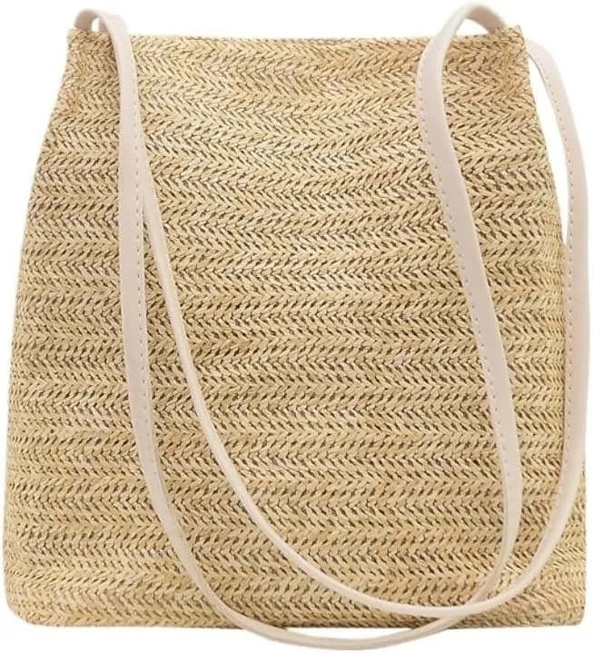 Large capacity Bag Simple and Casual Straw Shoulder Bag: Start a Carefree Outing Mode Ladies shoulder Bag
