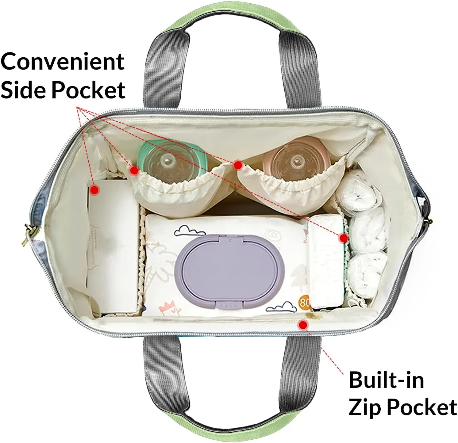 Large Capacity Custom Diaper Bag with Name, Multifunction Personalized Diaper Bag Backpack for Baby Girl Boy, Fashion Shoulder Bag Waterproof Casual Daypack Travel Backpack for Mom