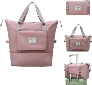Large Capacity Foldable Travel Bag, Expandable Waterproof Carry on Bag, Dry and Wet Separation Spor Duffel Bags