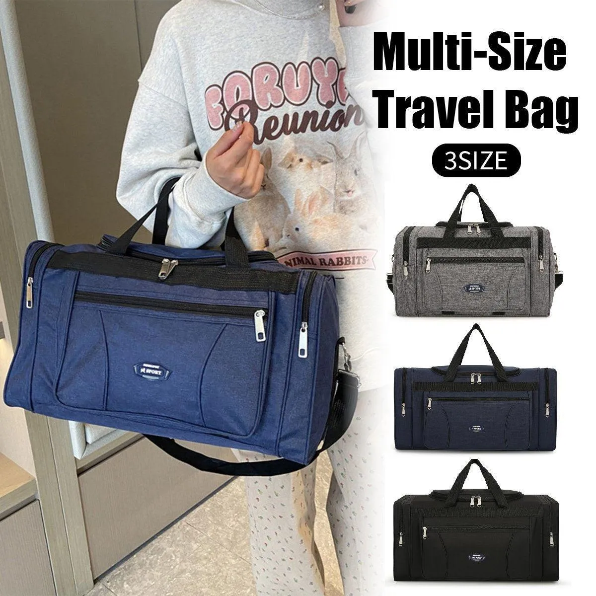 Large Capacity Waterproof Travel Luggage Bag Lightweight Foldable Handbag
