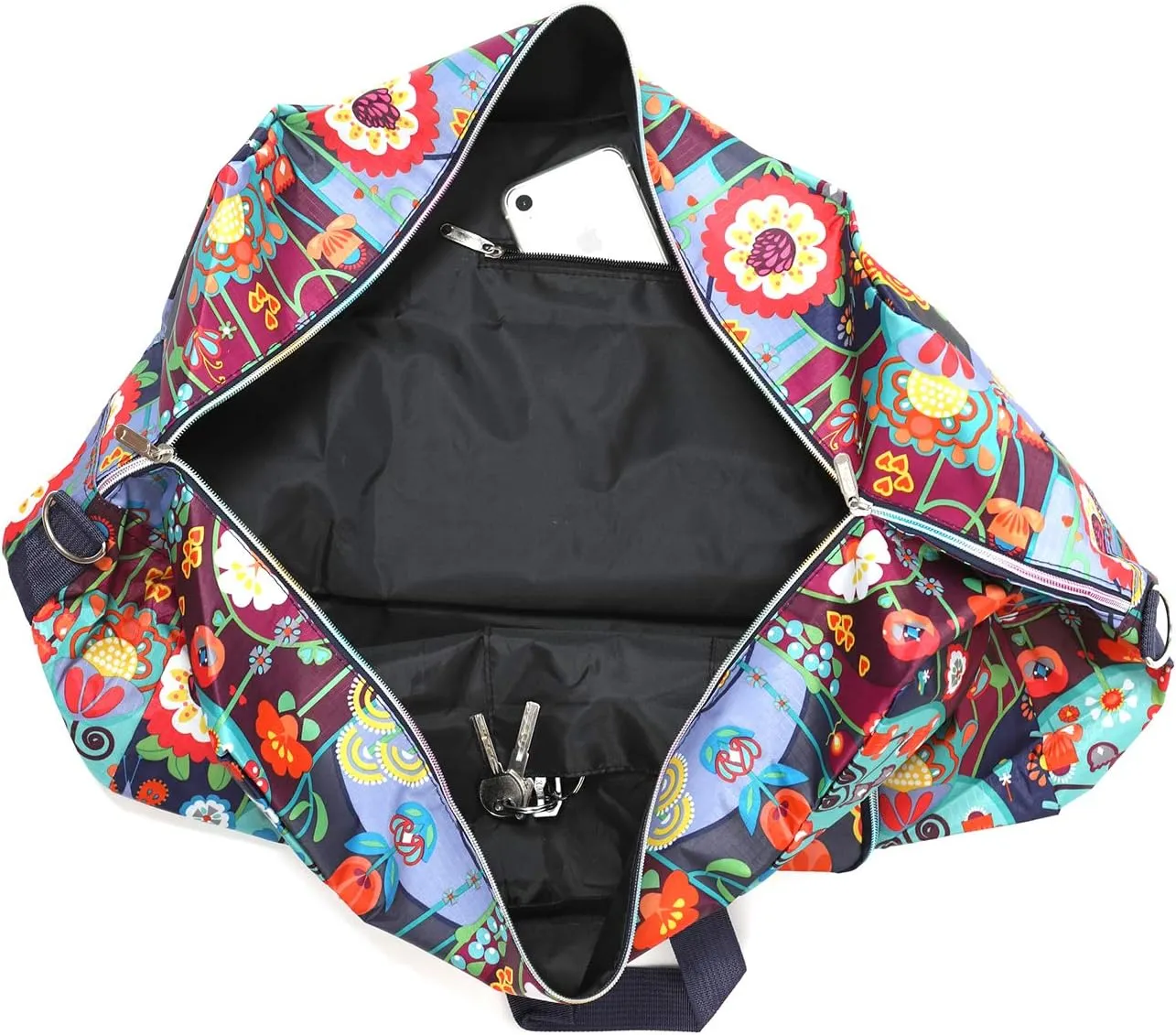 Large Foldable Travel Duffel Bag, Sports Tote Gym Bag For Women with Trolley Sleeve Weekender Overnight Carry On Checked Luggage Bag Hospital Bag Tote Shoulder Handbag Bag