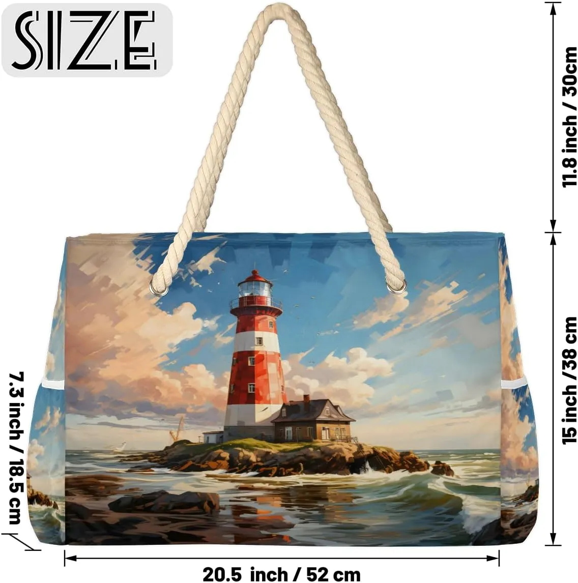 Large Tote Beach Bags for Women with Zipper Waterproof Sandproof Swim Pool Grocery Gym Travel Bag