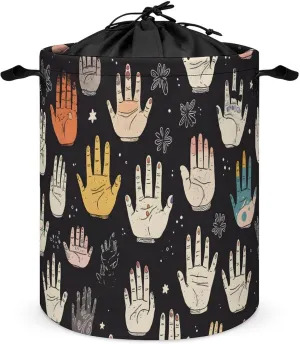 Laundry Hampers, Large Drawstring Laundry Bag, Removable Laundry Bags, Collapsible Storage Bin with Handles for Home Organization, Kids Room, Nursery Art