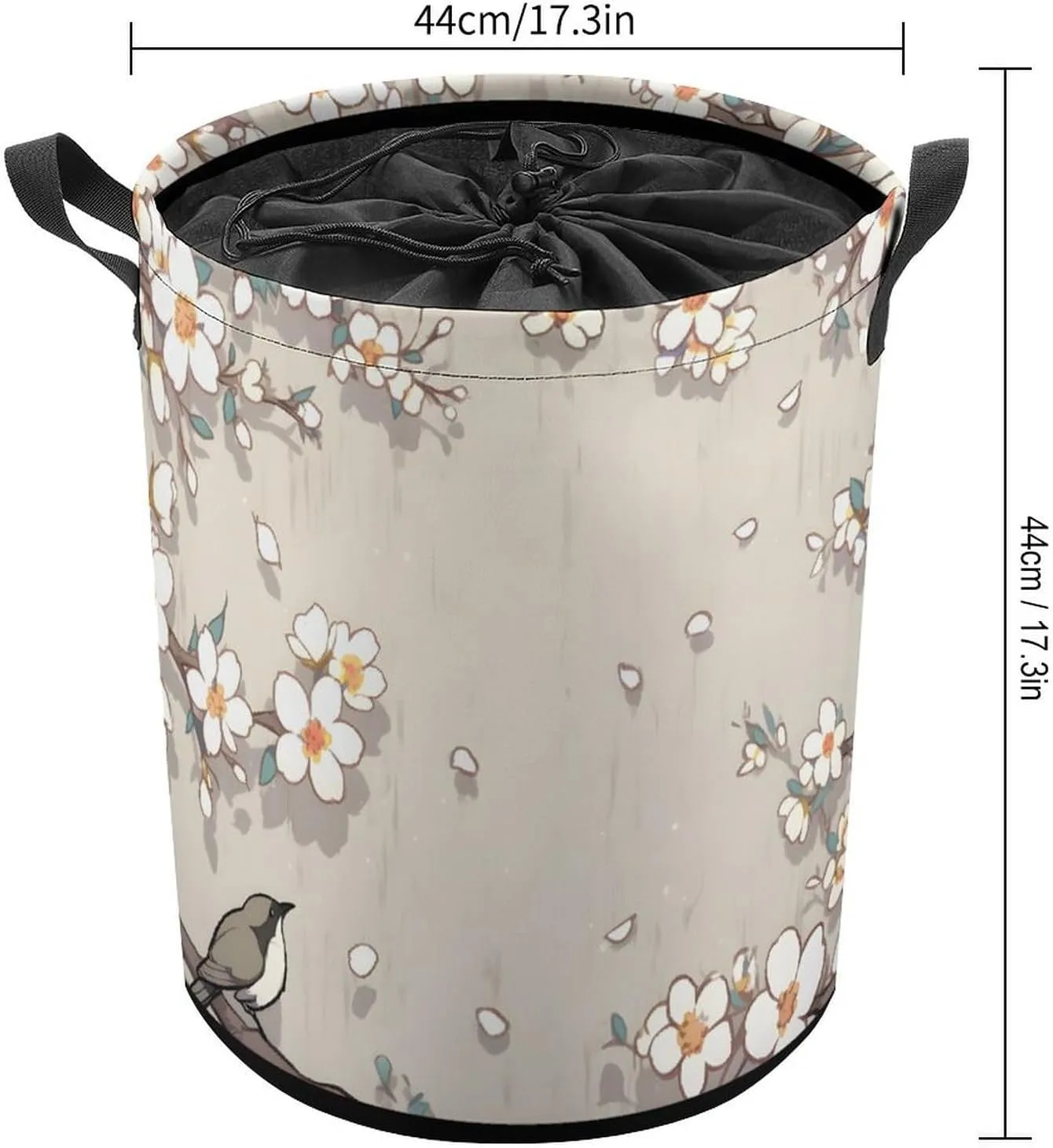 Laundry Hampers, Large Drawstring Laundry Bag, Removable Laundry Bags, Collapsible Storage Bin with Handles for Home Organization, Kids Room, Nursery Branch