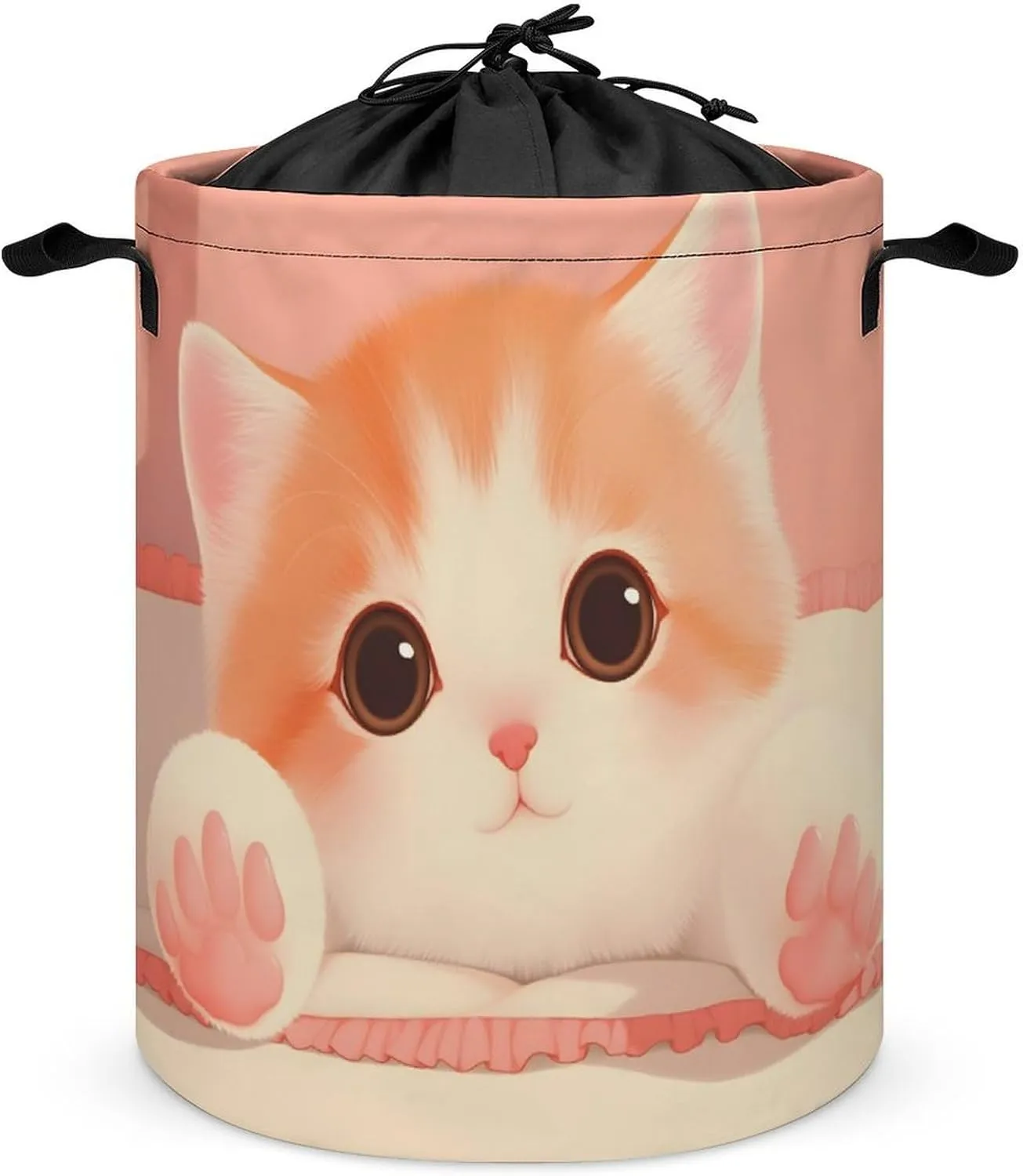 Laundry Hampers, Large Drawstring Laundry Bag, Removable Laundry Bags, Collapsible Storage Bin with Handles for Home Organization, Kids Room, Nursery Carnivore