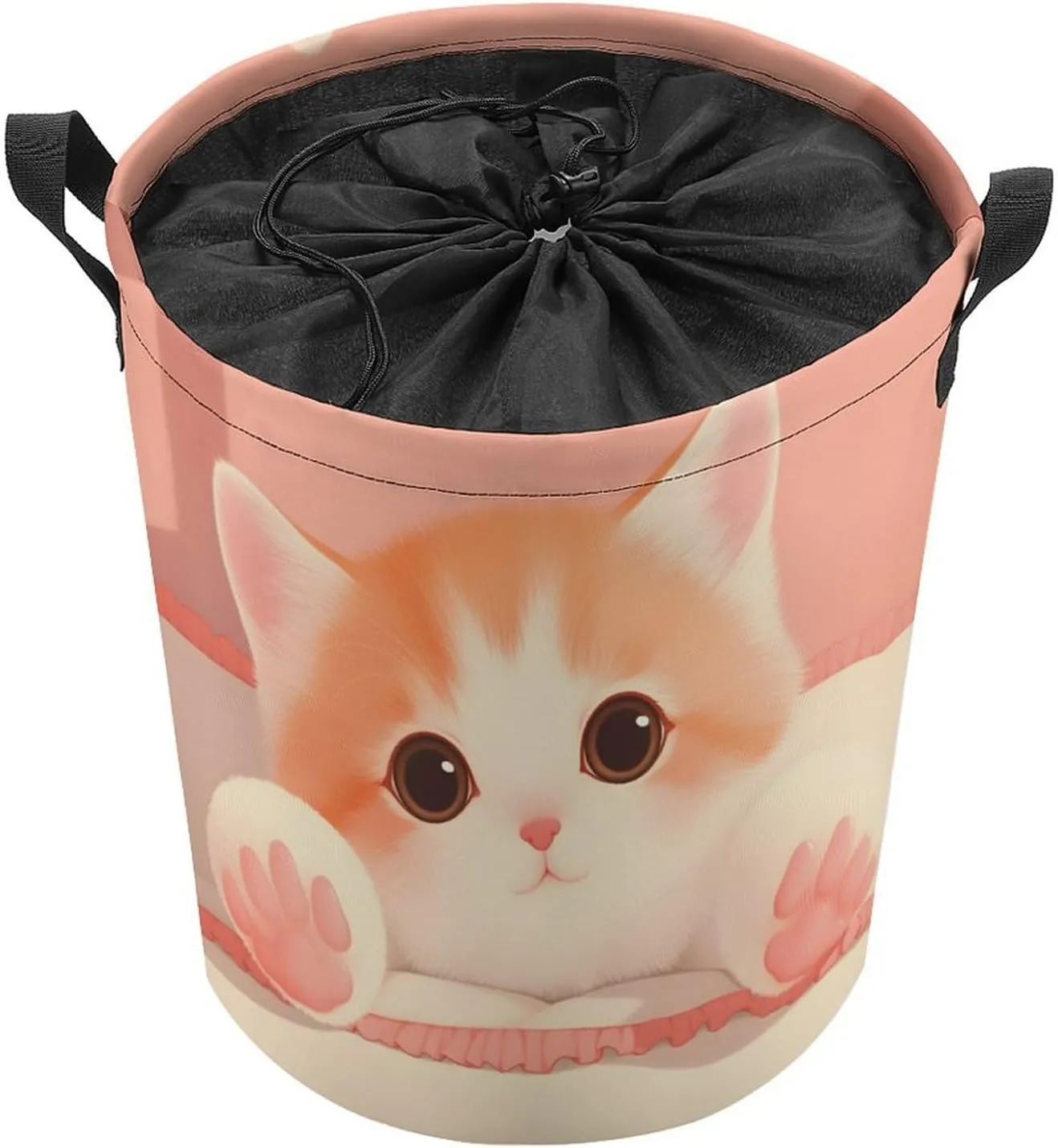 Laundry Hampers, Large Drawstring Laundry Bag, Removable Laundry Bags, Collapsible Storage Bin with Handles for Home Organization, Kids Room, Nursery Carnivore
