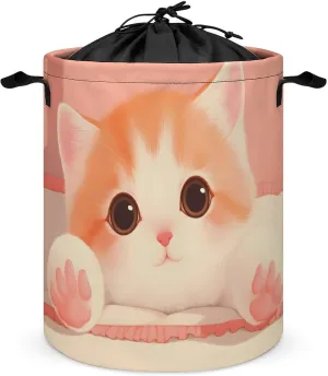 Laundry Hampers, Large Drawstring Laundry Bag, Removable Laundry Bags, Collapsible Storage Bin with Handles for Home Organization, Kids Room, Nursery Carnivore