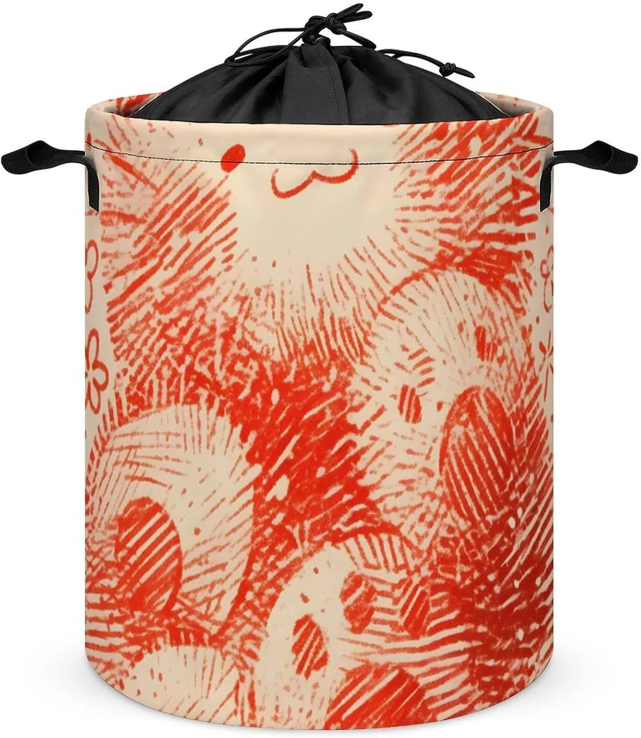 Laundry Hampers, Large Drawstring Laundry Bag, Removable Laundry Bags, Collapsible Storage Bin with Handles for Home Organization, Kids Room, Nursery Carnivore