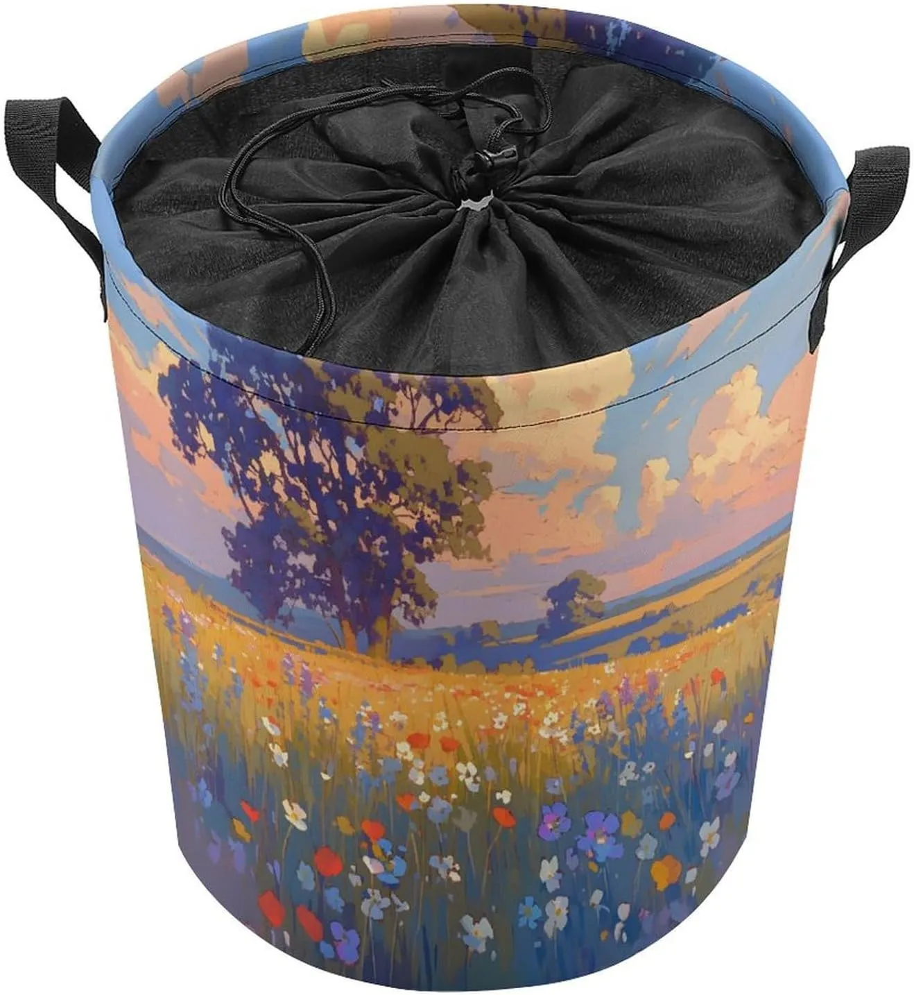 Laundry Hampers, Large Drawstring Laundry Bag, Removable Laundry Bags, Collapsible Storage Bin with Handles for Home Organization, Kids Room, Nursery Paint