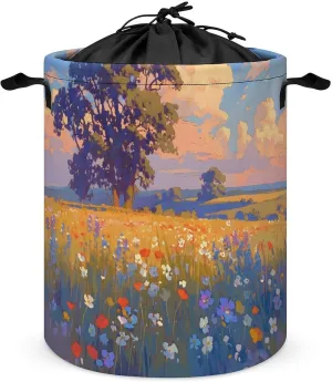 Laundry Hampers, Large Drawstring Laundry Bag, Removable Laundry Bags, Collapsible Storage Bin with Handles for Home Organization, Kids Room, Nursery Paint