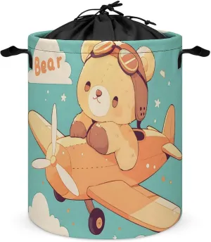 Laundry Hampers, Large Drawstring Laundry Bag, Removable Laundry Bags, Collapsible Storage Bin with Handles for Home Organization, Kids Room, Nursery Vehicle