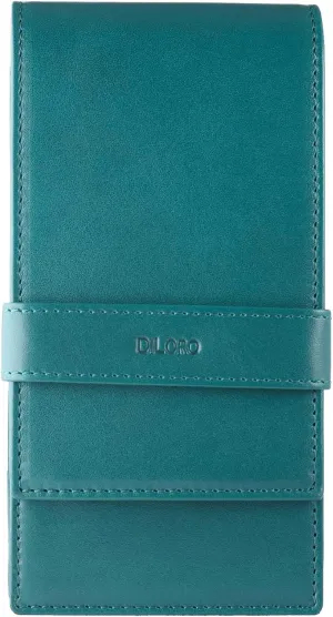 Leather Quad Pen Case Pencil Pouch Holder for Four Fountain Ballpoint Rollerball Pens and Pencils