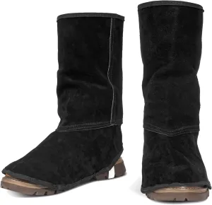 Leather Welding Spats, Fire Resistant Welding Boot & Shoes Covers, Heat and Abrasion Resistant Welder Working Protective Foot Covers, Welding Safety Shoes Protectors, Welding Gaiters