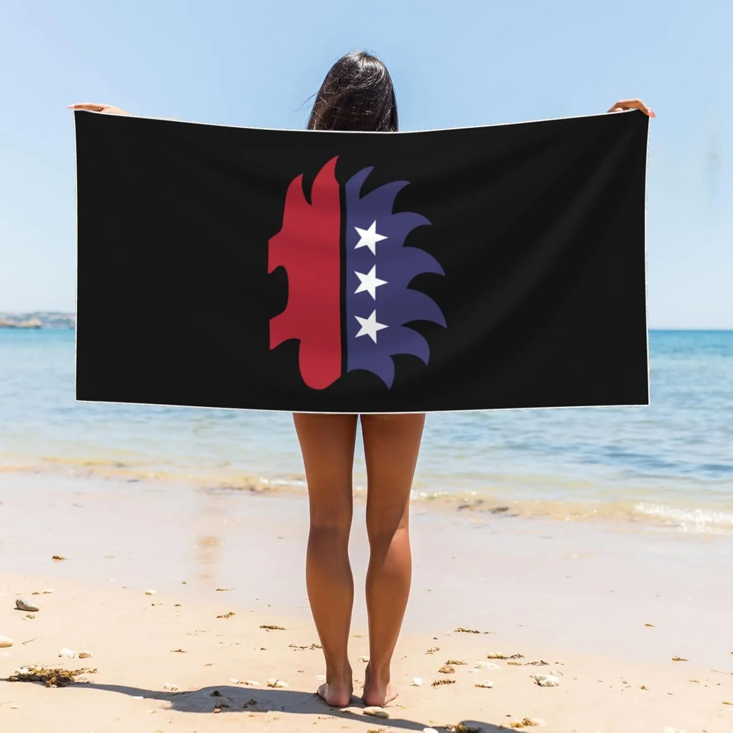 Libertarian Porcupine Beach Towel 55x27.5 Inches - Ultra Soft Quick Dry Sand Towel, Lightweight Large Bath Towel for Pool, Summer, Travel