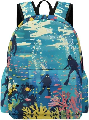 Life Sea Diver Travel Backpack 16.5 Inch Lightweight Laptop Bag Daypack for Men Women