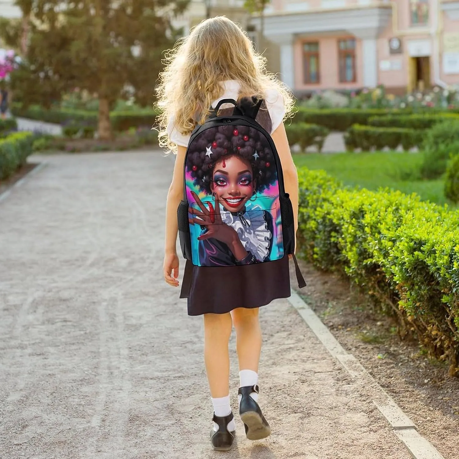 Lightweight Daypack Backpack for Trekking Work Running - Big Capacity Multipurpose Anti-Theft Bookbag, Cool African American Woman Bold And Colorful Art Business Computer Bag