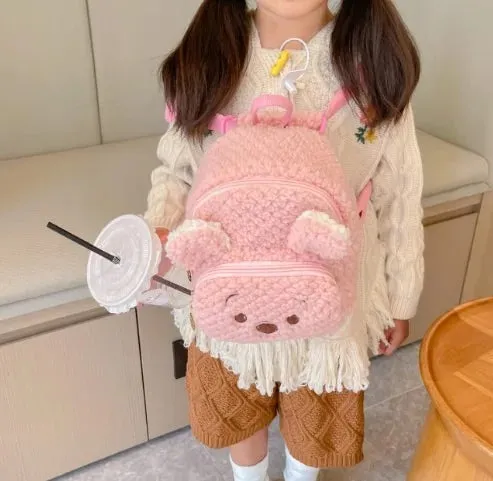 Little Woolen Eared Rabbit Children's Holiday Backpack Plush Toy Kindergarten Bag Cute Coin Purse Children Birthday Gifts
