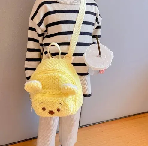 Little Woolen Eared Rabbit Children's Holiday Backpack Plush Toy Kindergarten Bag Cute Coin Purse Children Birthday Gifts