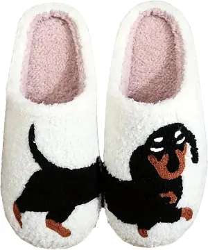 LNERIP Slippers Winter Womens Mens Fluffy Plush Slippers Animals Cute Cartoon House Slippers Cuddly Warm Shoes Indoor Outdoor Girls Women