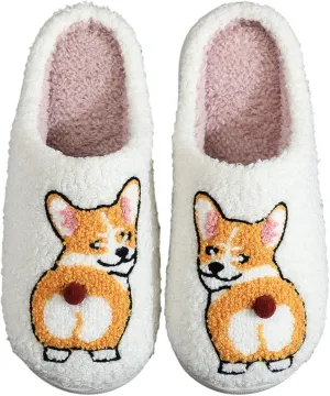 LNERIP Slippers Winter Womens Mens Fluffy Plush Slippers Animals Cute Cartoon House Slippers Cuddly Warm Shoes Indoor Outdoor Girls Women