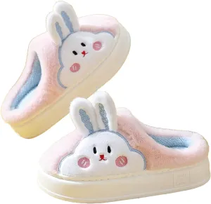 Loizziuy Bunny Slippers Women's Thick-soled Cute Plush Cartoon Rabbit Designed, Anti-slip, Warm Plush Slippers for Indoor