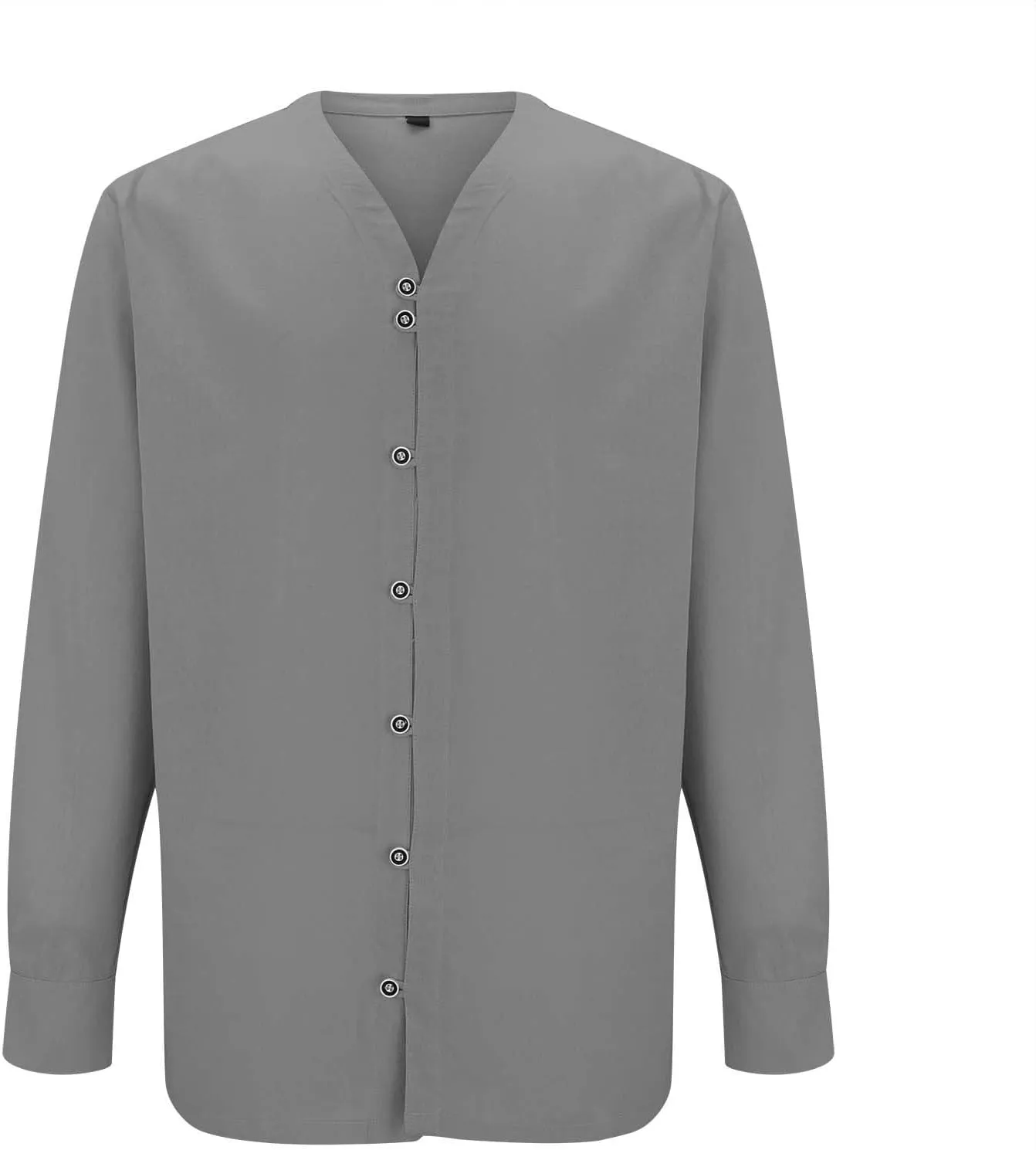 Long Sleeve Cotton Linen Shirt for Men Lightweight Breathable Casual Travel Tops Muscle Fit Combat Fashion Button Down Shirts