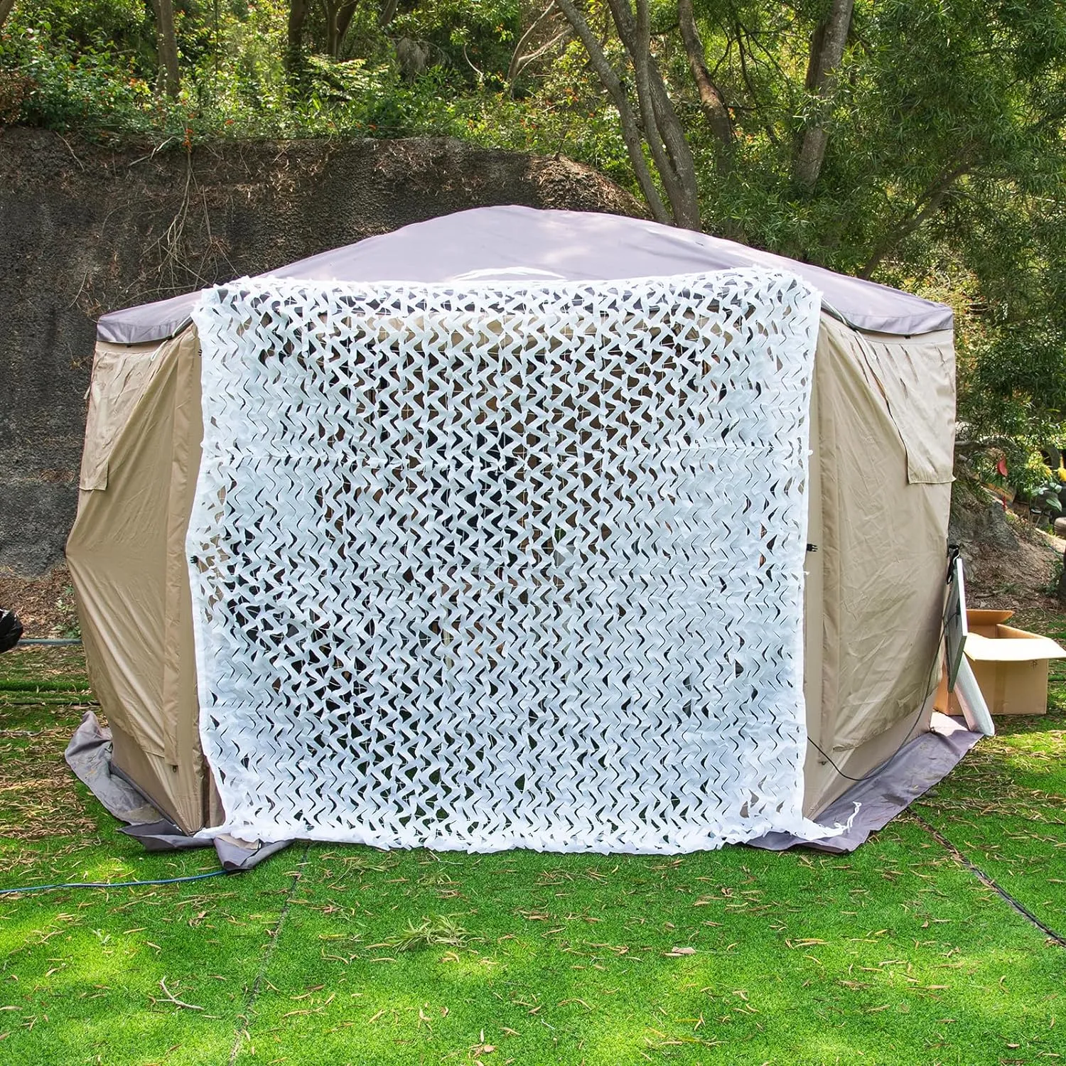 LOOGU Custom Woodland Camo Netting Camping Military Hunting Camouflage Net 6.5 x 10ft, 6.5 x 26ft, 10 x 10ft, 10 x 13ft, 10 x 16.5ft, 13 x 16.5ft, 16.5 x 20ft, 20 x 20ft