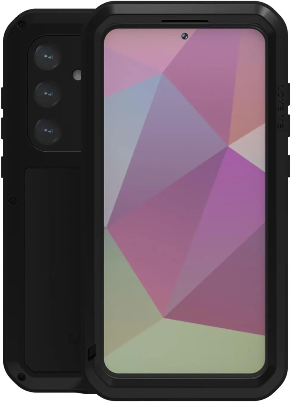 LOVE MEI Compatible with Samsung Galaxy S24 Plus Case,Outdoor Waterproof Military Heavy Duty Shockproof Dust/Dirt Proof Hybrid Aluminum Metal Silicone Tempered Glass Full Body Cover (Black)