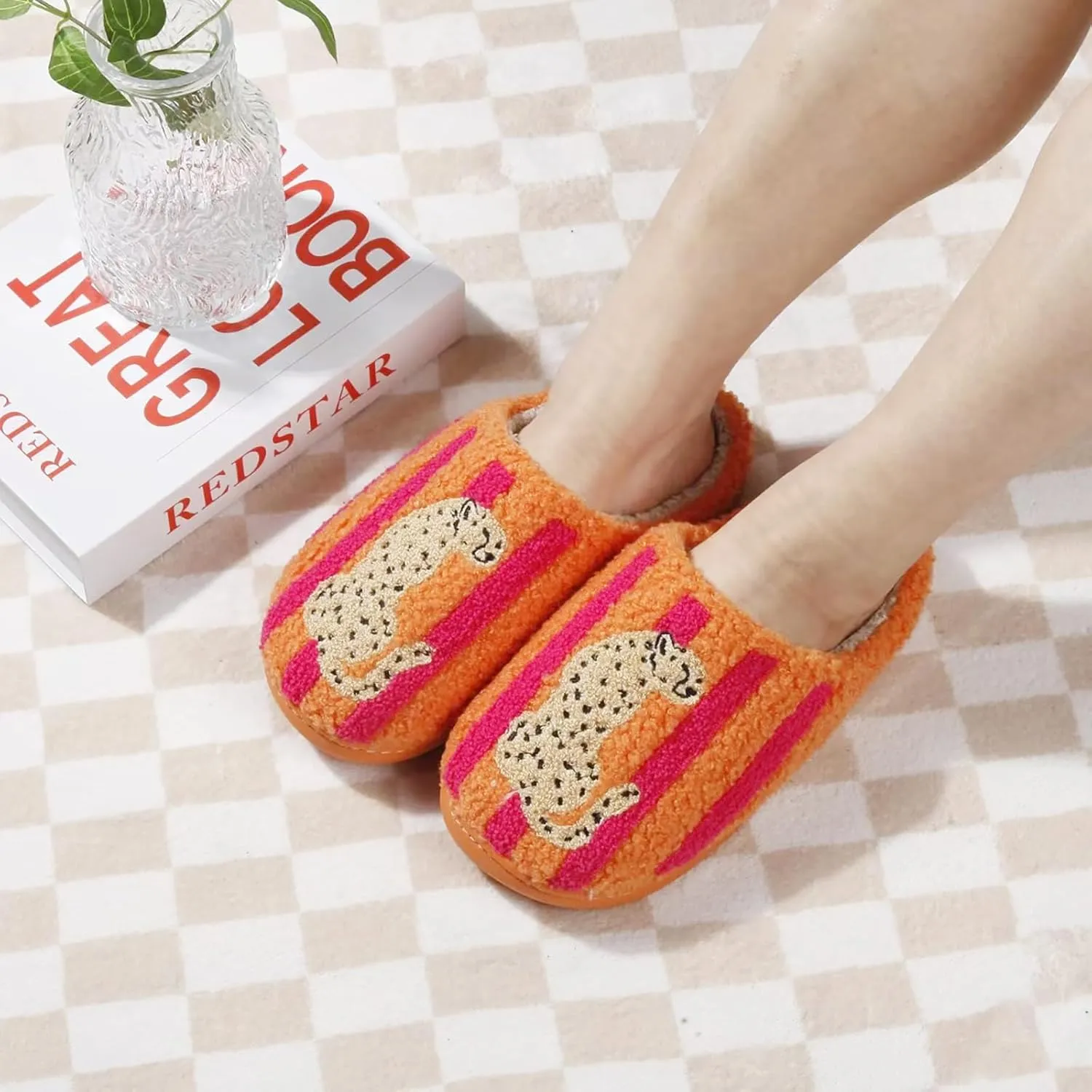 Love Plush Heart Shaped Memory Foam Couple Slippers