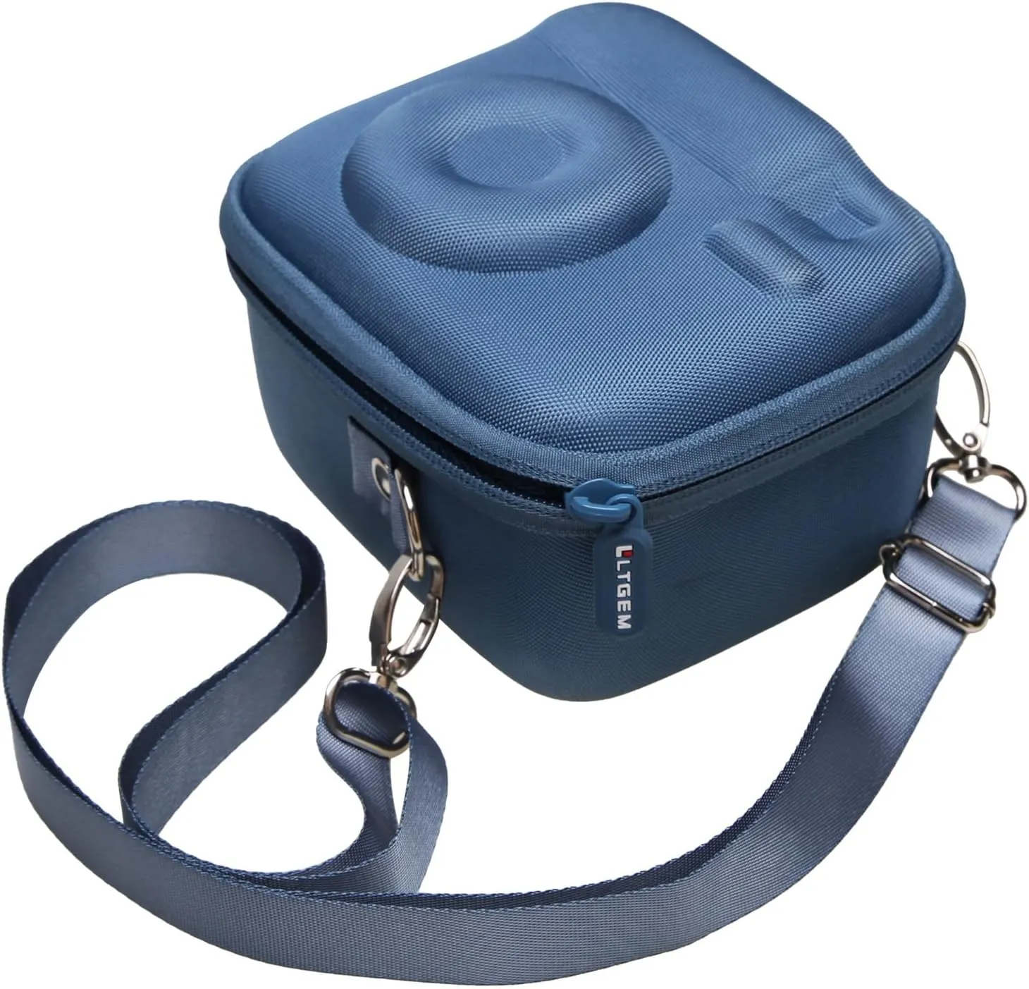LTGEM Case Compatible with Fujifilm Instax Mini 12/11 / 10/9 / 8/7 / 7  Instant Camera and FUJIFILM Instax Mini Instant Flim with Shoulder Strap, Blue(Case Only)