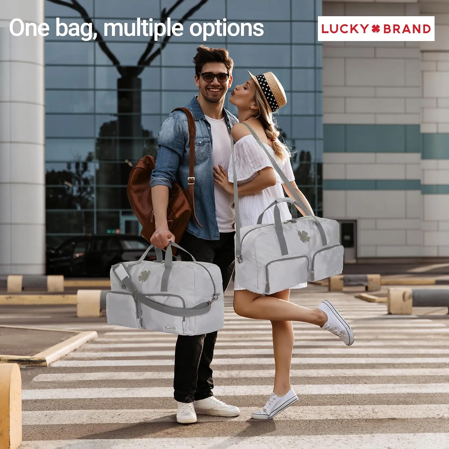 Lucky Travel Duffel Bags 85L, Gym Bag, Travel Bag & Large Duffle Bag for Men, Foldable Overnight Weekender Bags for Women & Men with Adjustable Shoulder Strap,