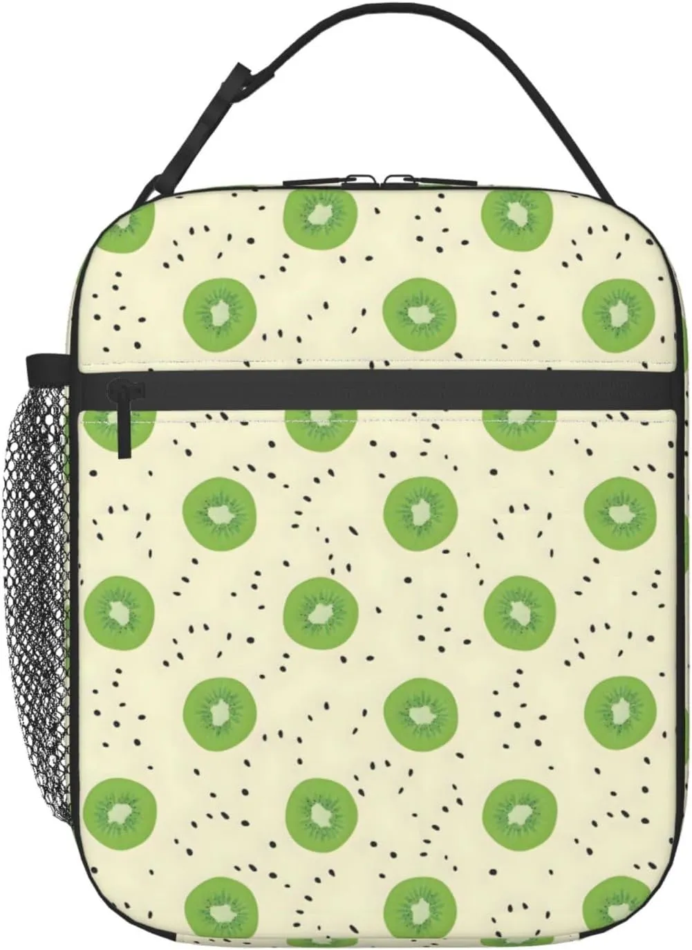 Lunch Box Lunch Bag for Women and Men, Insulated Lunch Box Cooling Tote Reusable Leakproof with Side Pockets, Lunch Tote Bags for Travel/Office/Camping (Kiwi)