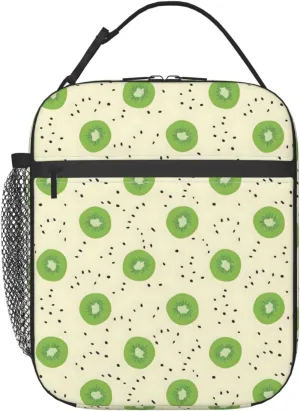 Lunch Box Lunch Bag for Women and Men, Insulated Lunch Box Cooling Tote Reusable Leakproof with Side Pockets, Lunch Tote Bags for Travel/Office/Camping (Kiwi)