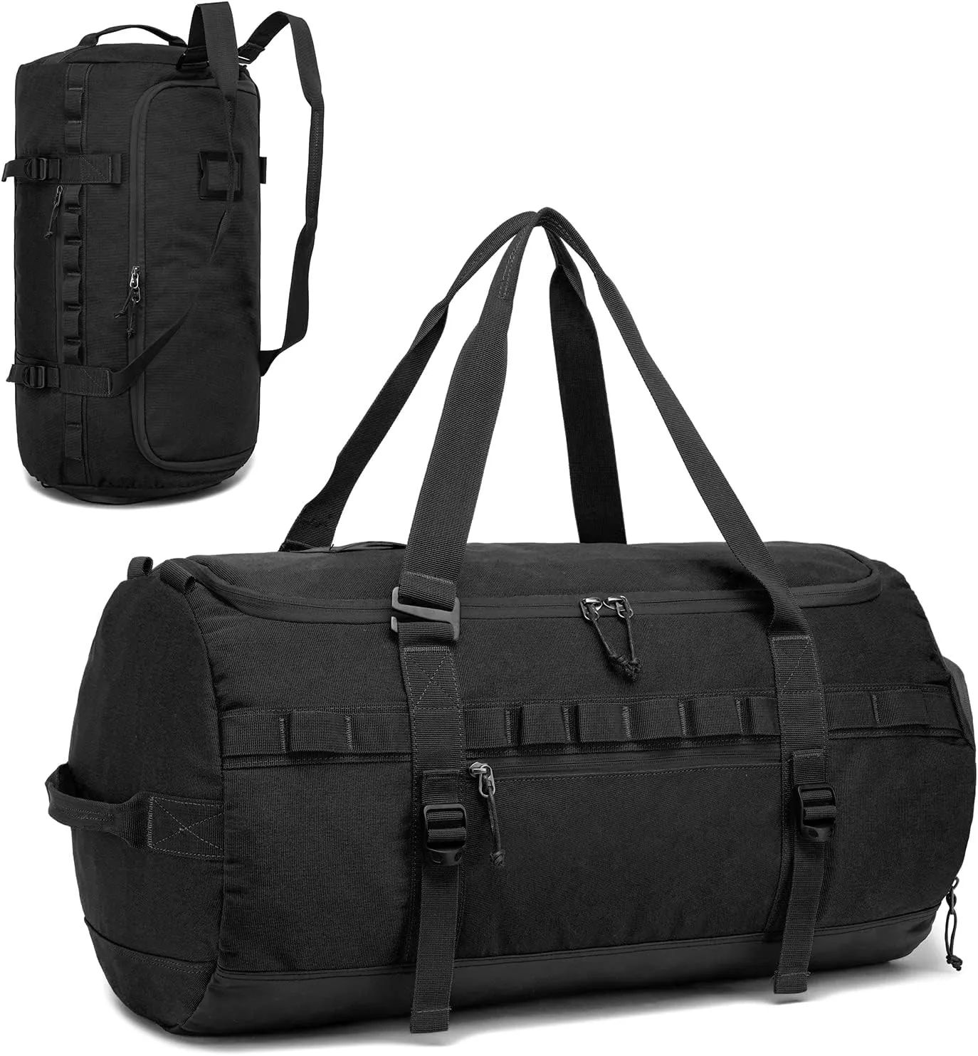 Lyweem Travel Duffel Bag for Men Duffle Bag Large Size for Women Weekender Overnight with Shoes Compartment Multifunctional Gym Bags for Men, Black