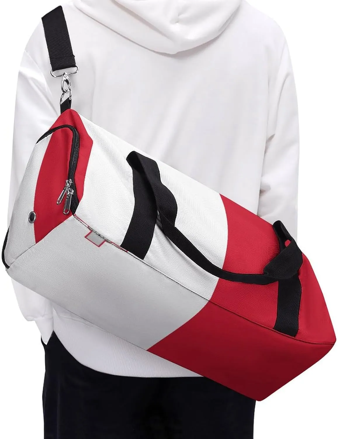 Malta Flag Duffel Bag for Men Women Waterproof with Shoe Compartment